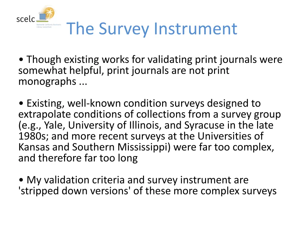 the survey instrument