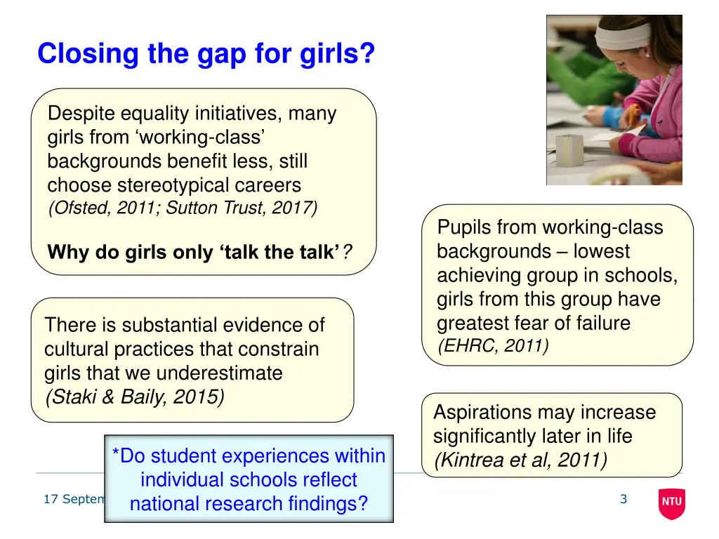 closing the gap for girls