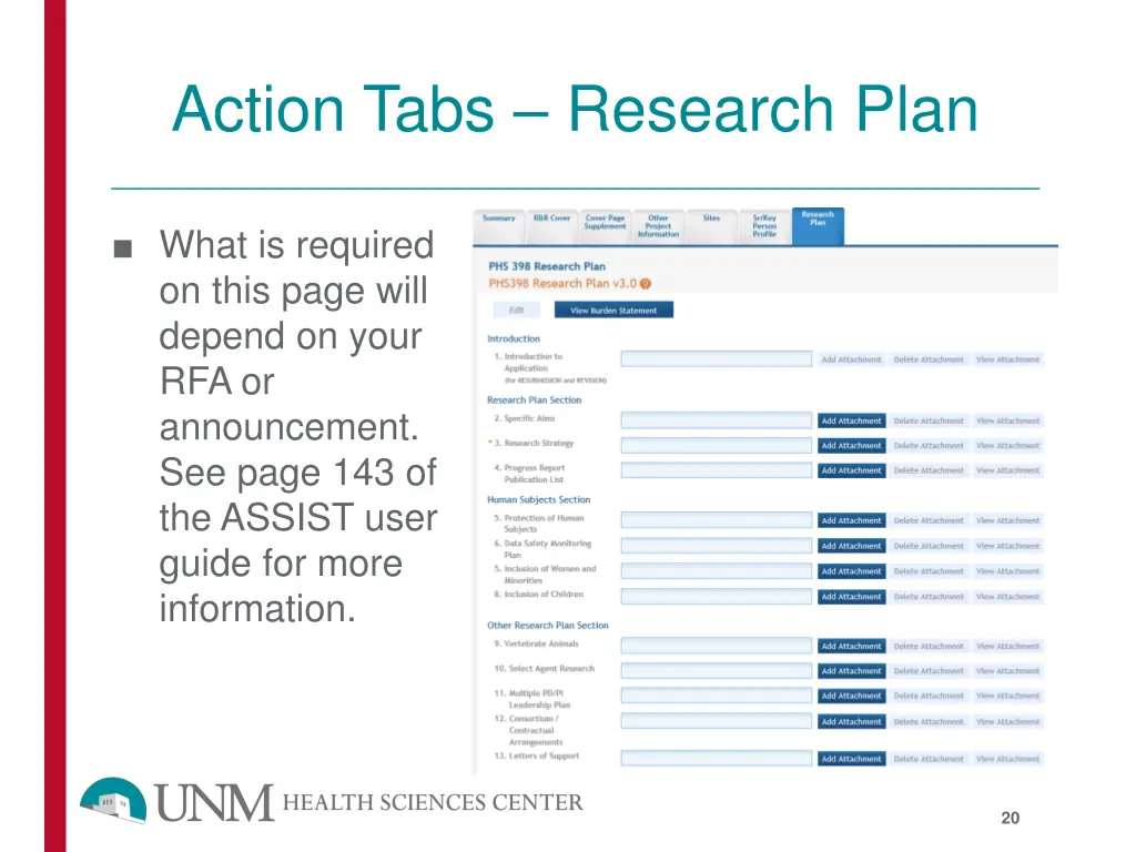 action tabs research plan 1