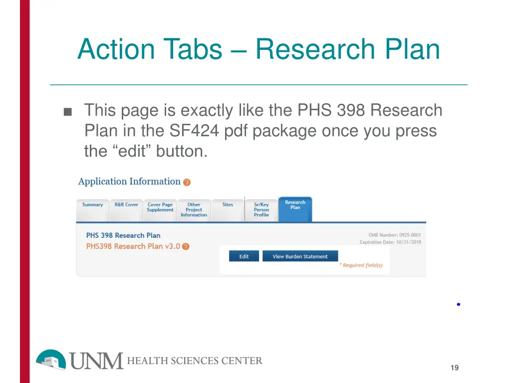 action tabs research plan