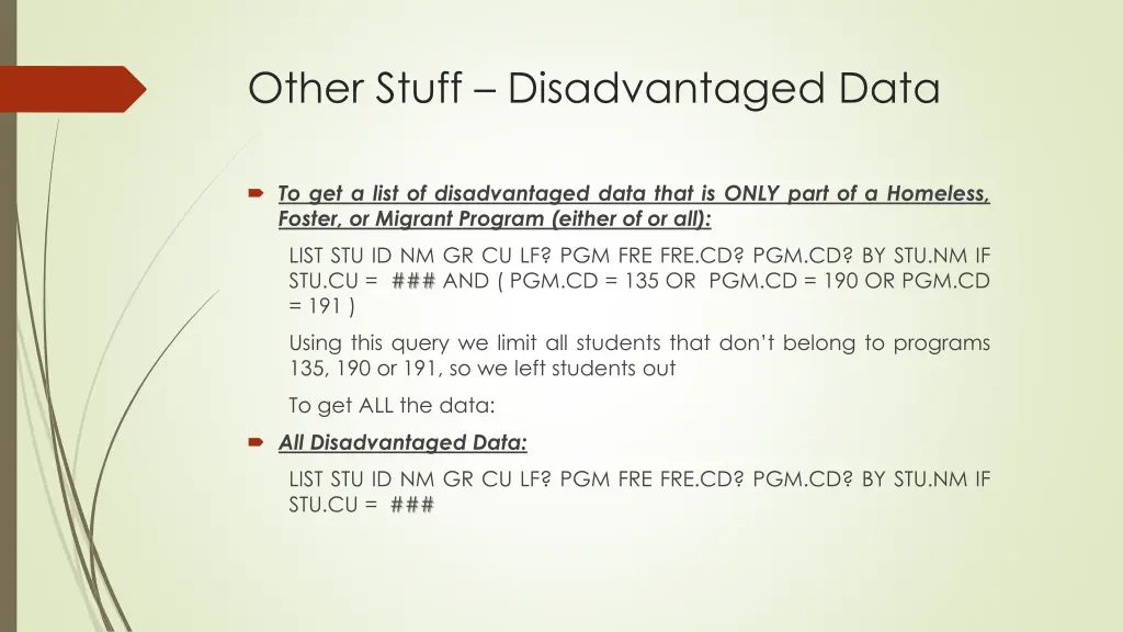 other stuff disadvantaged data 1