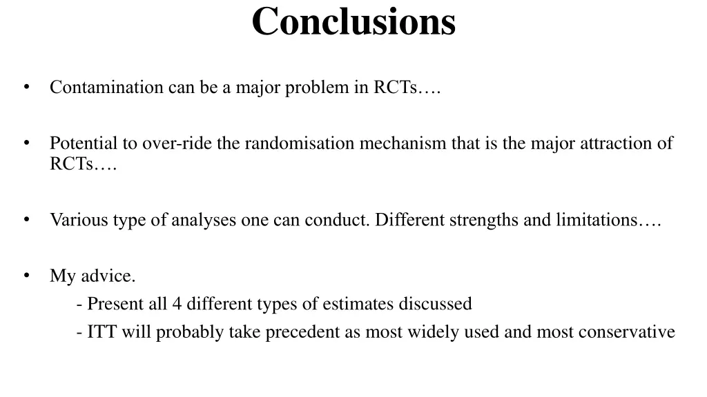 conclusions