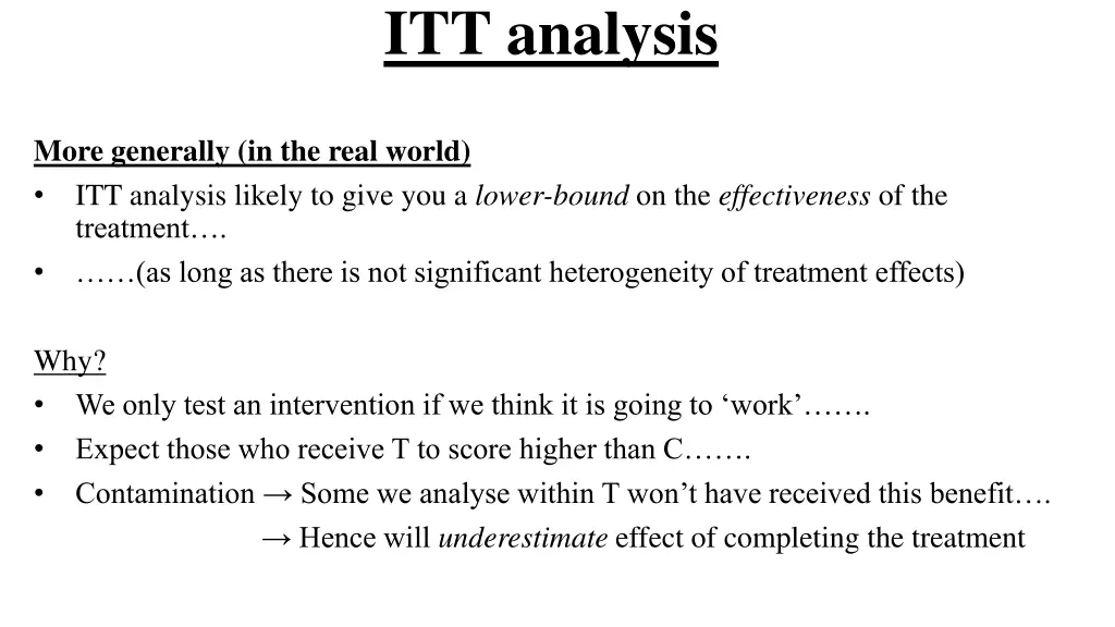 itt analysis 1