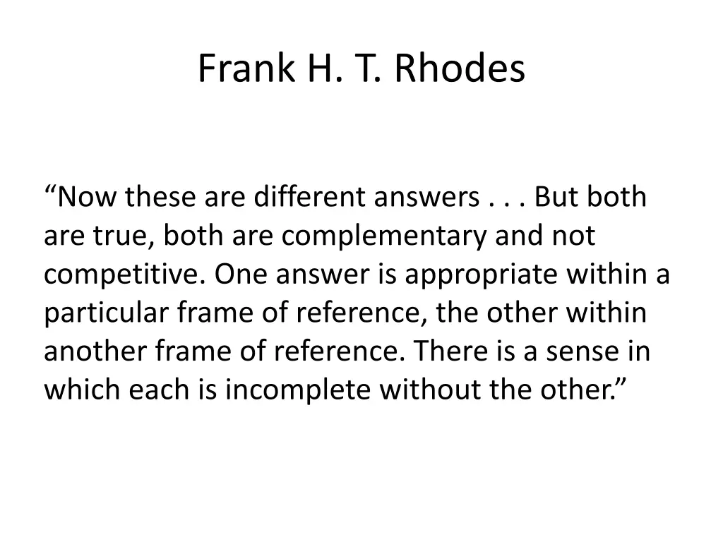 frank h t rhodes