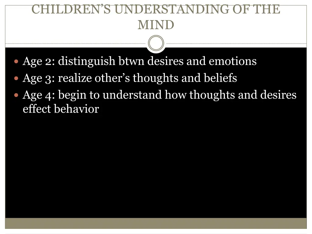 children s understanding of the mind