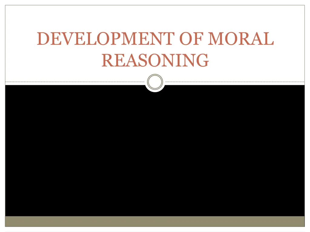 development of moral reasoning