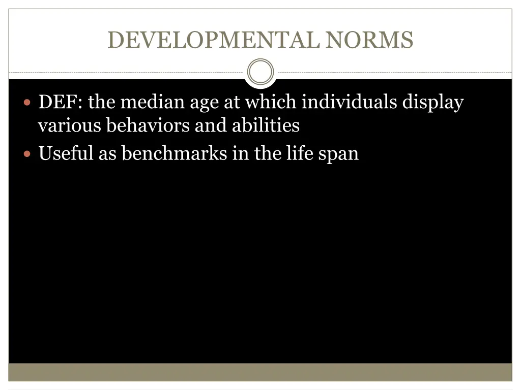 developmental norms