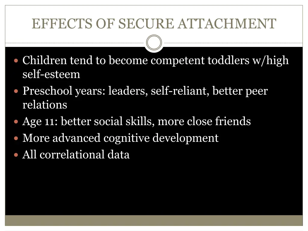 effects of secure attachment