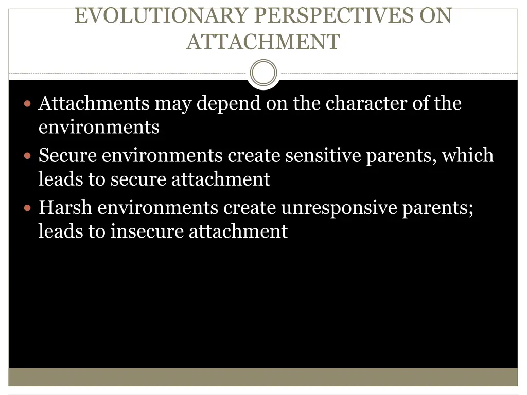 evolutionary perspectives on attachment