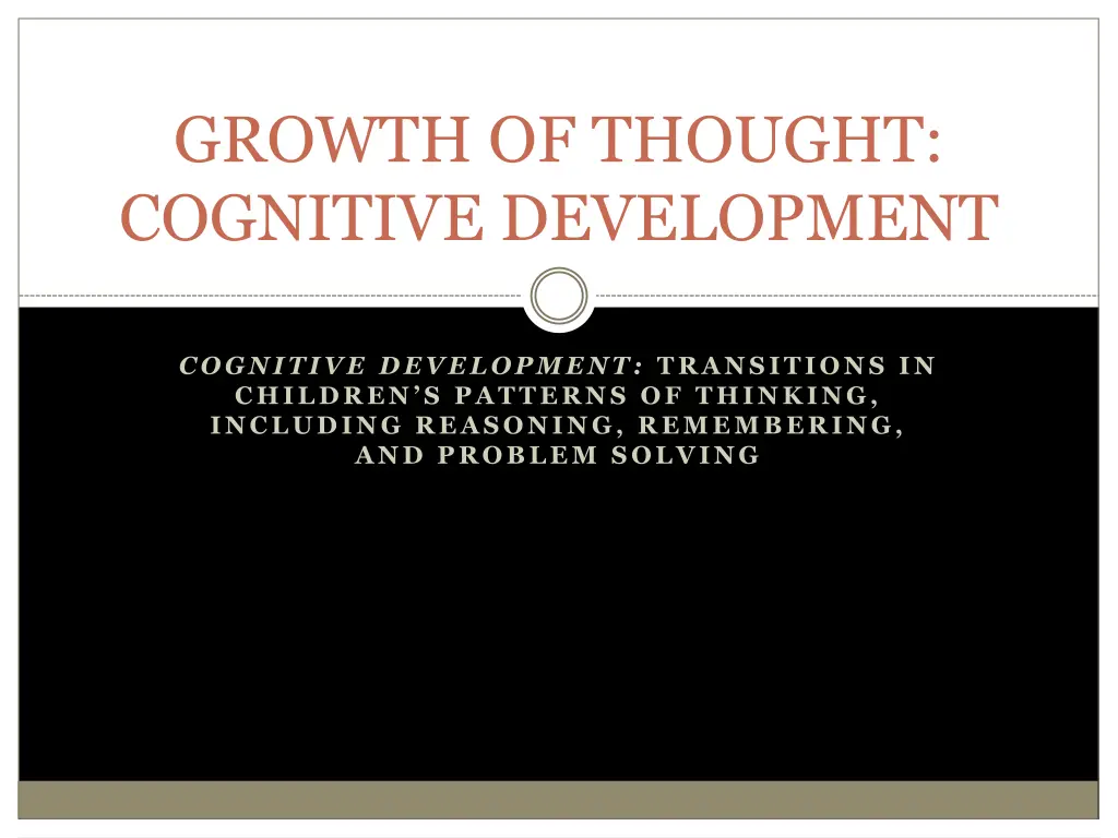 growth of thought cognitive development