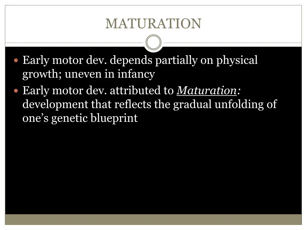 maturation