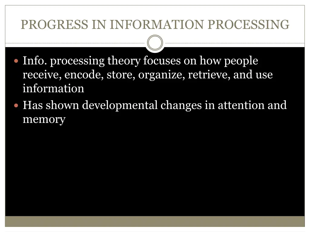 progress in information processing