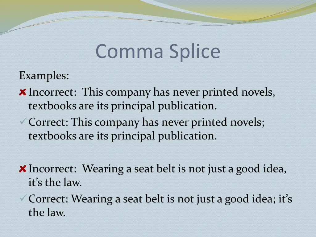 comma splice