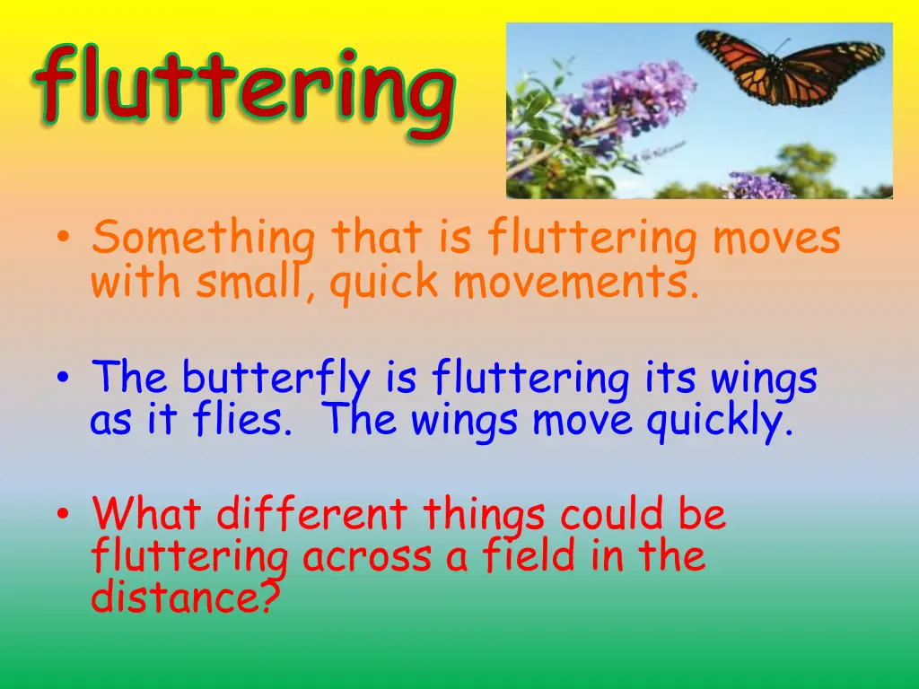 fluttering