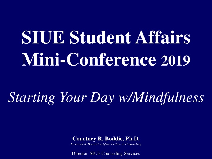 siue student affairs mini conference 2019