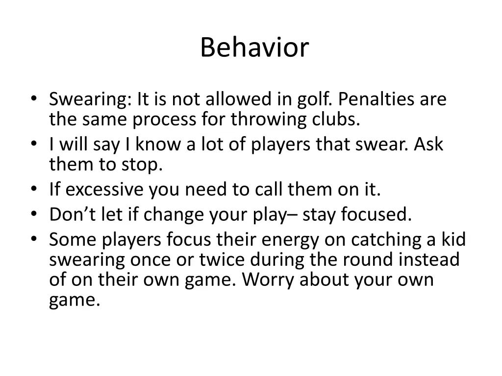 behavior