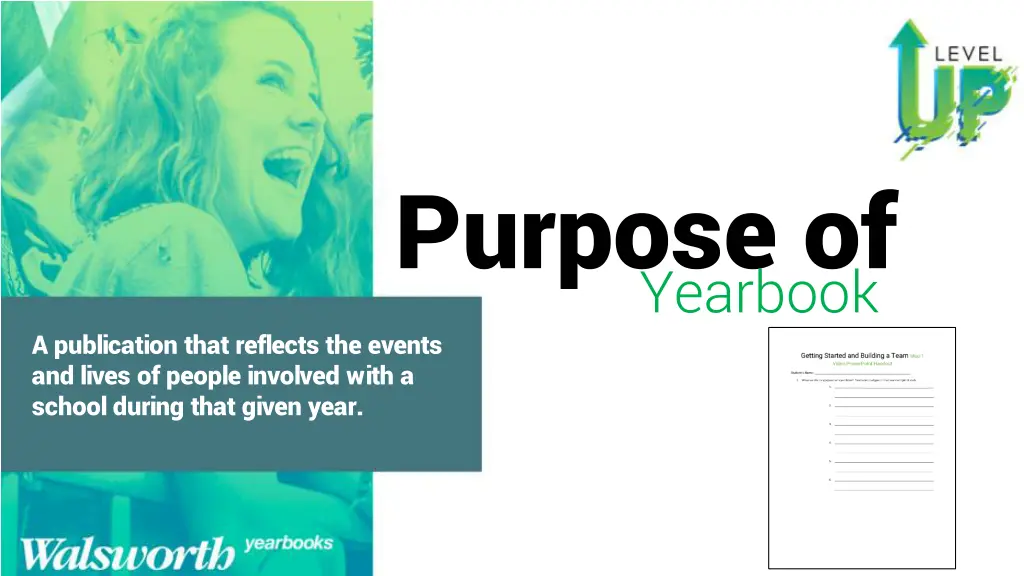 purpose of yearbook