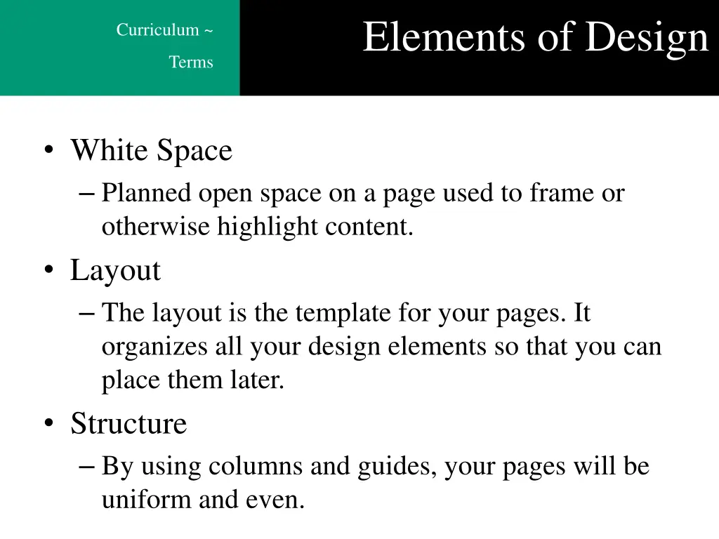 elements of design