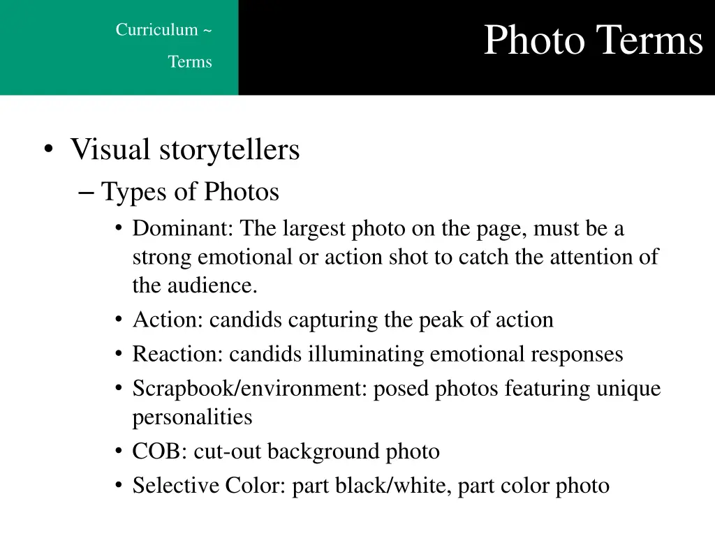 photo terms