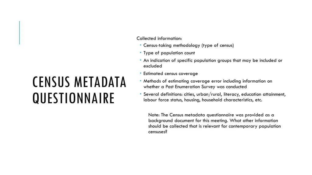 collected information census taking methodology