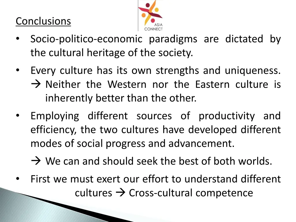 conclusions socio politico economic paradigms