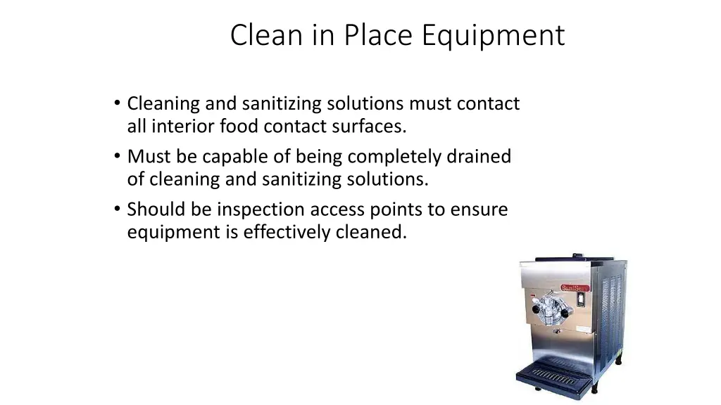 clean in place equipment