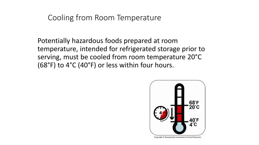 cooling from room temperature