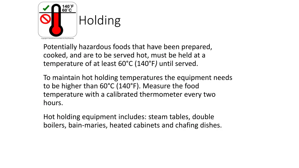 hot holding