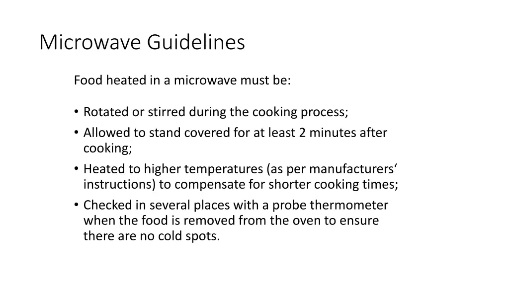 microwave guidelines