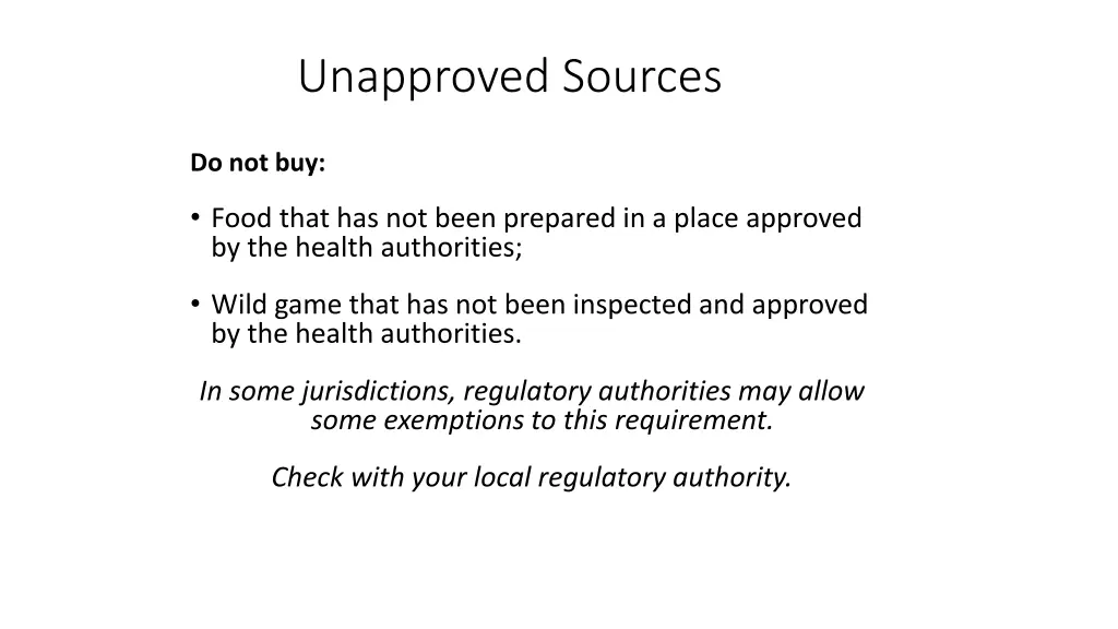 unapproved sources