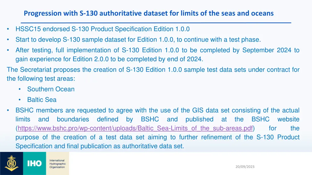 progression with s 130 authoritative dataset