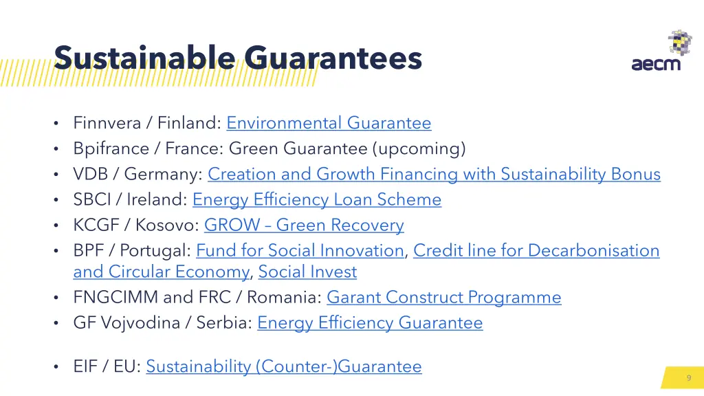 sustainable guarantees