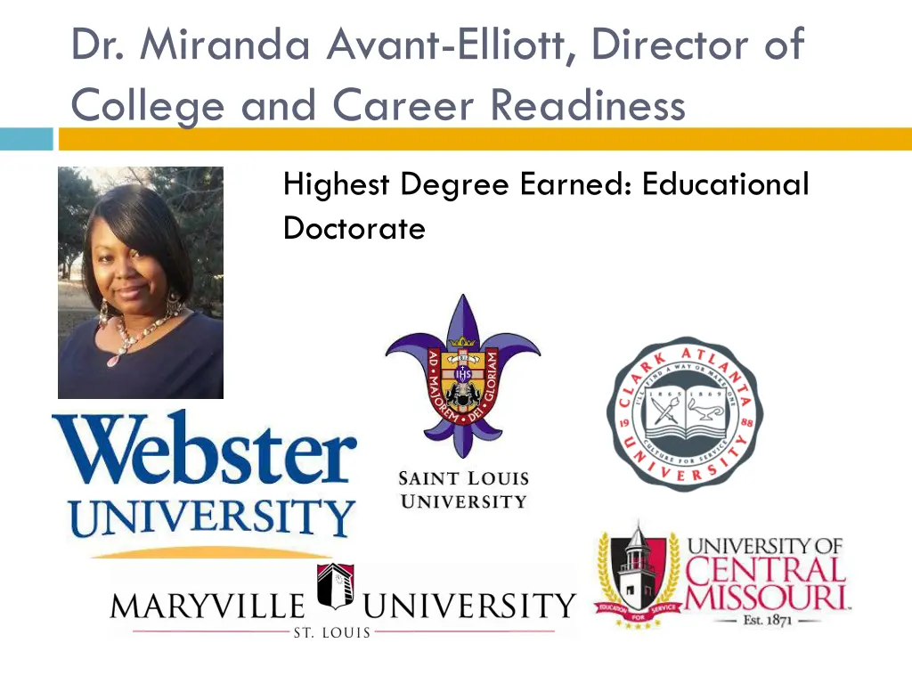 dr miranda avant elliott director of college