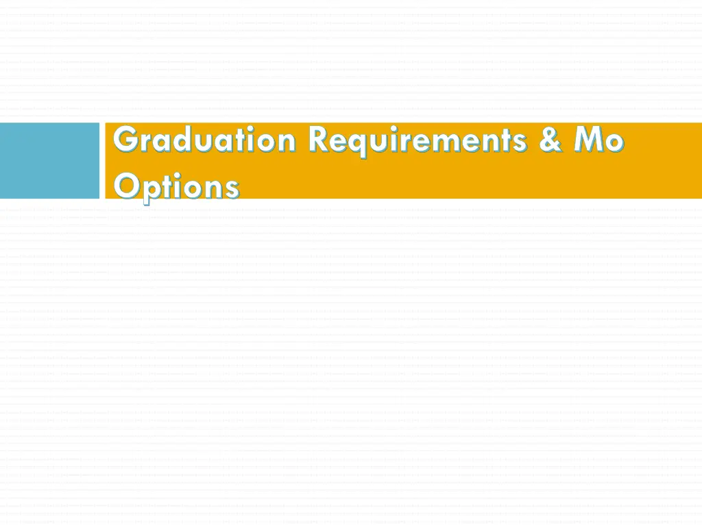 graduation requirements mo options