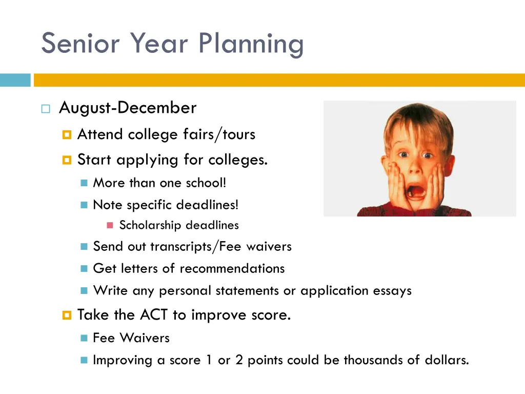 senior year planning 1