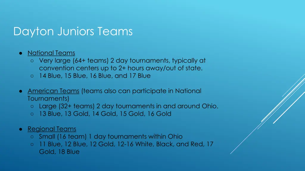 dayton juniors teams