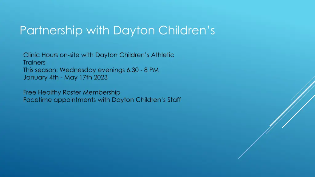 partnership with dayton children s