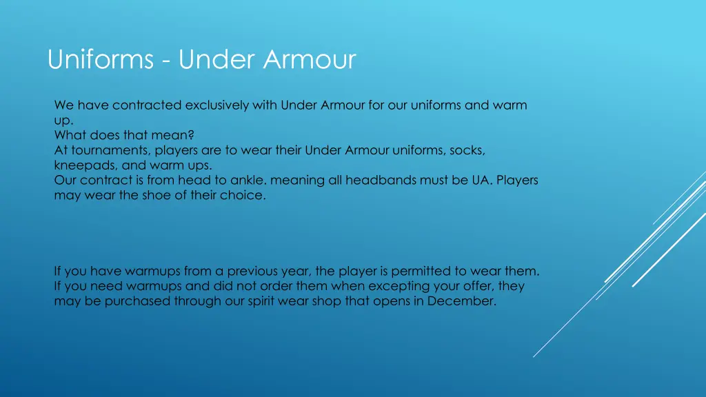 uniforms under armour