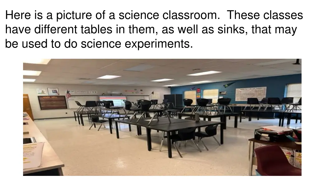 here is a picture of a science classroom these