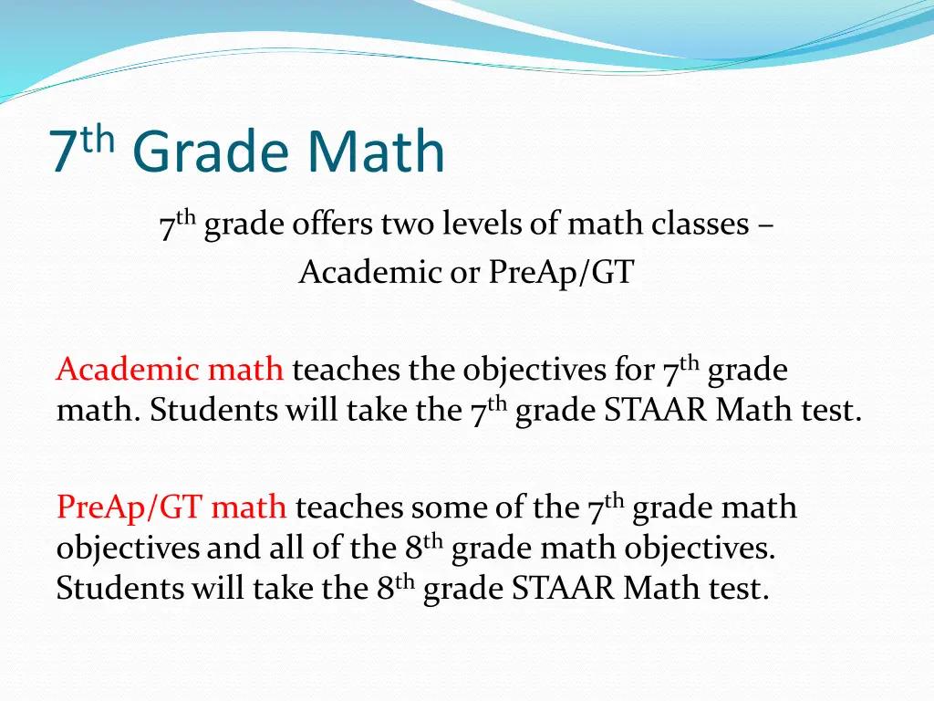 7 th grade math