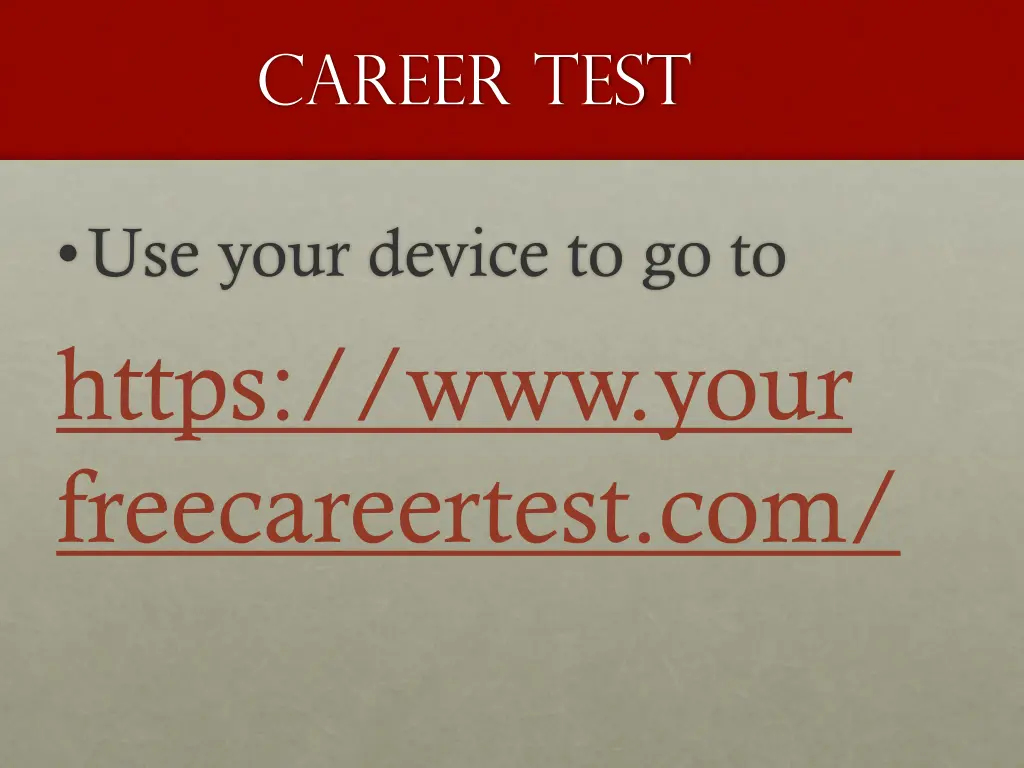 career test