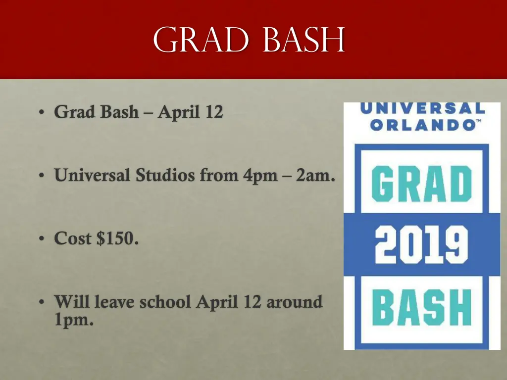 grad bash