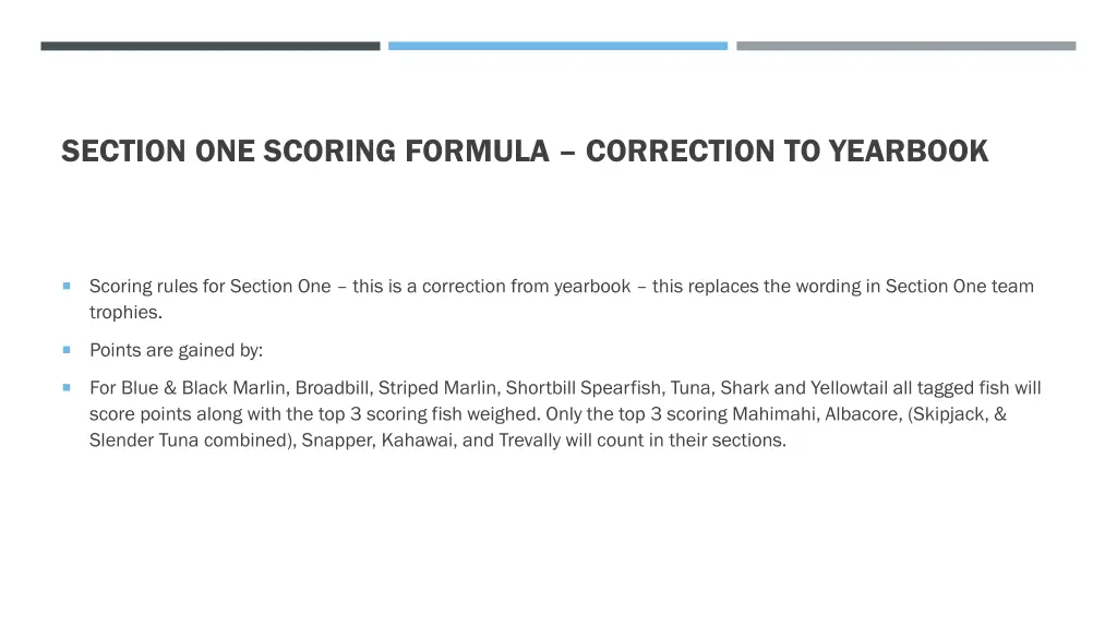 section one scoring formula correction to yearbook