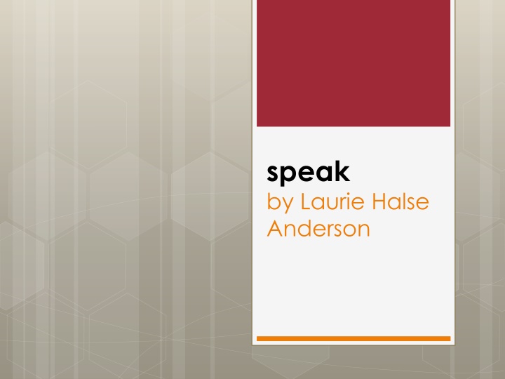 speak by laurie halse anderson