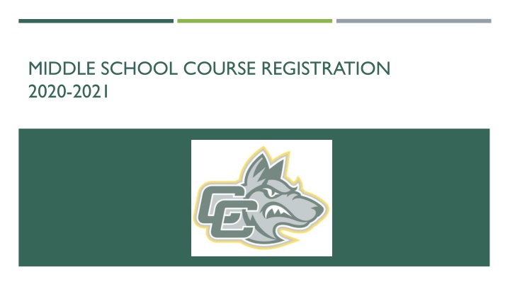 middle school course registration 2020 2021