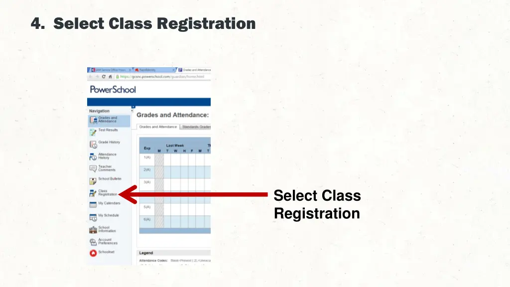 4 select class registration