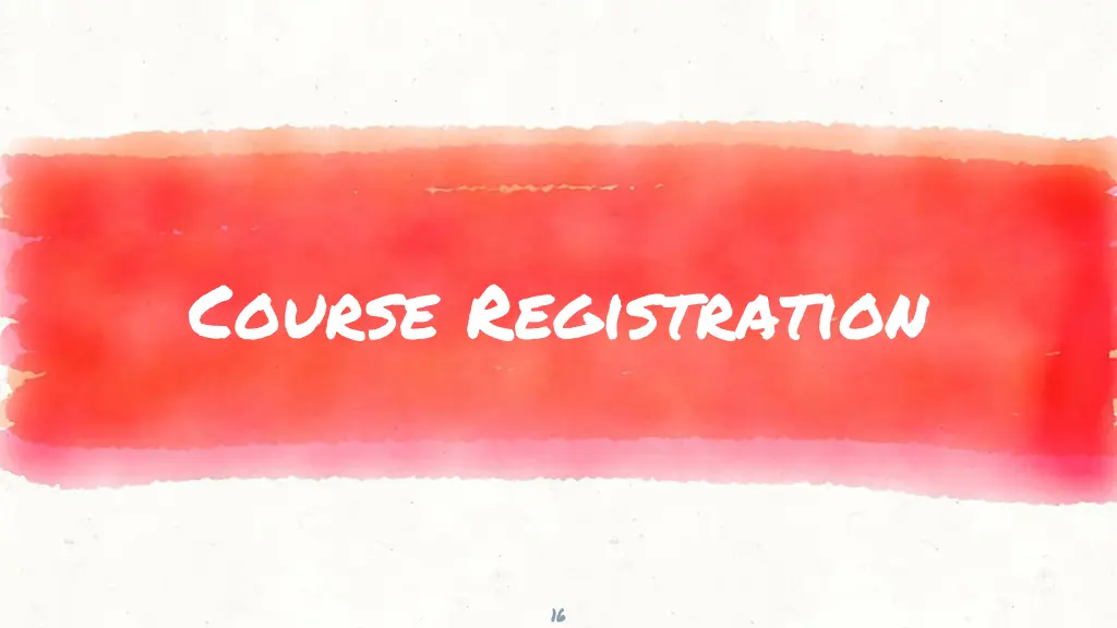 course registration