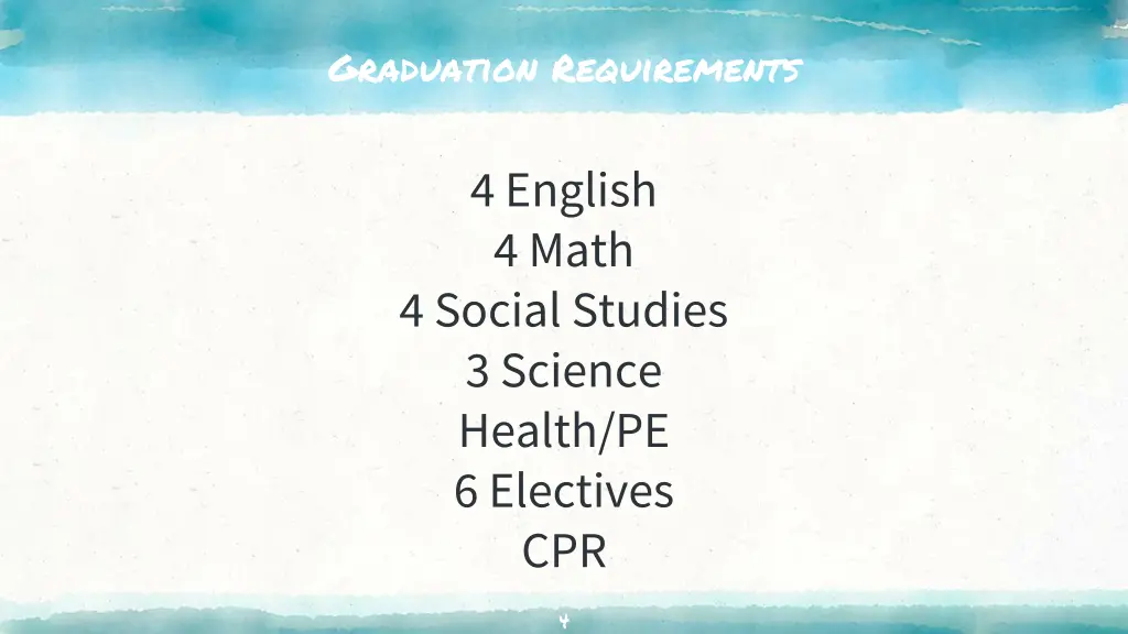 graduation requirements