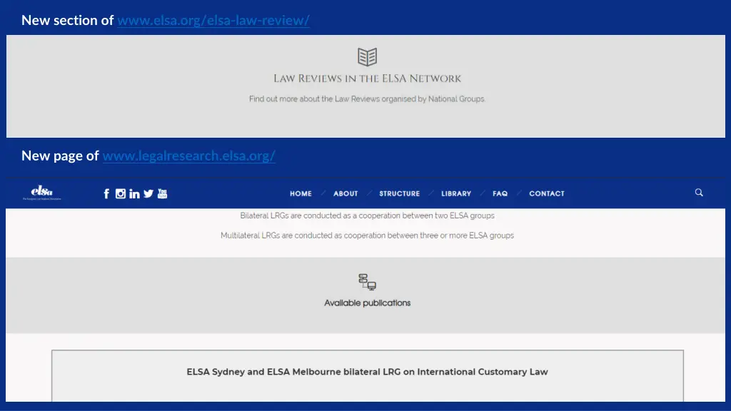 new section of www elsa org elsa law review