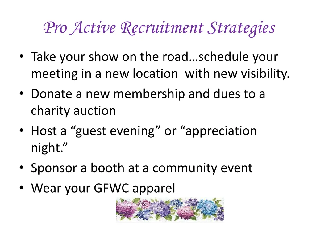 pro active recruitment strategies